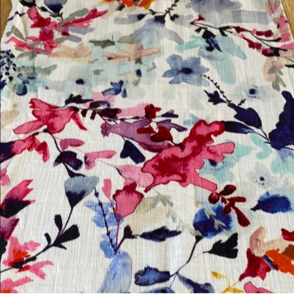 Anthropologie Watercolor Table Runner